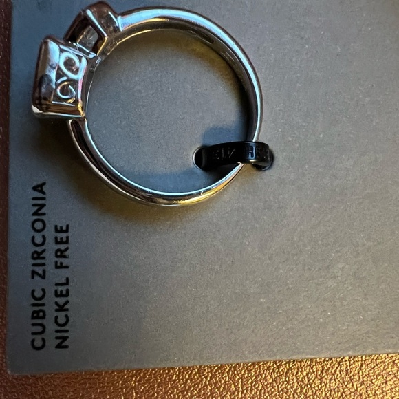 🆕NORDSTROM Silver Cubic Zircoina Cushion Cut Toi et Moi Ring::NWT::SZ 8:: - Picture 5 of 6